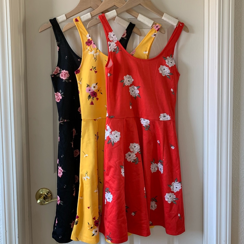 3 Floral Summer Dresses Bundle